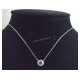 Sterling silver opal necklace