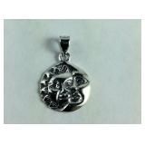 Sterling silver moon and sun pendant
