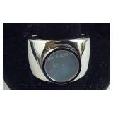 Size 12 stainless steel ring mother of pearl ring