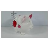 Ceramic piggy bank with rubber stopper