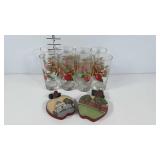 Franciscan Apple tumblers and wall plaques, Glen