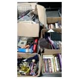 Books, tablet, trophies, hardware, kitchenwares,