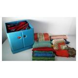 Cloth storage cube, full of knit and crochet