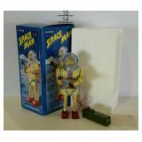 SCHILLING SPACE MAN tin toy. Battery operated