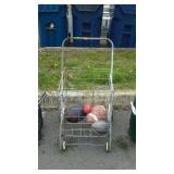 Cart with a few footballs
