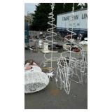 Group of outdoor Christmas light up Decor pieces