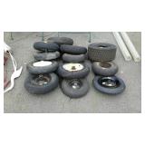 Group of various  tires