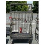 Metal bird cage 71 in tall does show rust