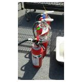 Three fire extinguishers
