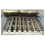 Skid lot with shelving pieces