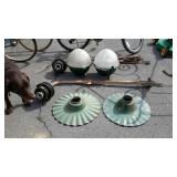 Outdoor lighting with lighting post lights and