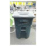 Toter brand wheeled 96 gallon trash can, used but