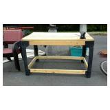Shop Table, 2x6" board with poly legs from Table