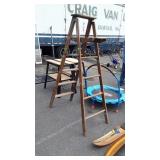 Wooden step ladder,6 foot, code 7R