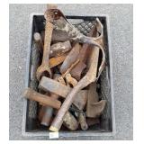 Heads for  tools, pick axe, wedge, sledge, axe,