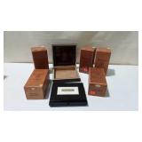 Cigar boxes, seven, variety of makers
