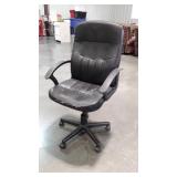 Black office chair, some wear on seat edge, will