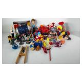 Toys, Colts Nerf football, DC Comics figures,