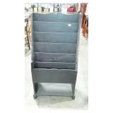 Freestanding book & magazine rack.