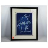Joan Miro giclee print, framed and matted, 20x24,