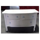 3 drawer dresser with Serpentine top, ceramic