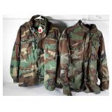 2 Army camo coats, both medium sized, both show