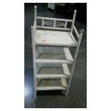 Four tiered bathroom storage stand.