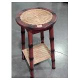 Kenyield wicker and bamboo stool, 23.5 in tall