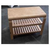 Small coffee table with storage shelves 27 x 16