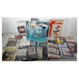 Large crafting lot, several kits, cross stitch,