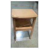 Painted telephone stand with undershelf.