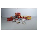 Toy car lot. Cars by Corgi, Hot Wheels, Matchbox