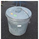 Galvanized Ash Can with lid