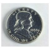 1959 PROOF Franklin Half Dollar Encapsulated