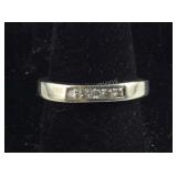 925 Sterling Channel Set Princess Cut CZ Band