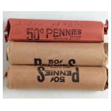 3 Rolls Wheat Pennies