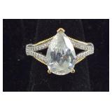 925 Sterling  Pear Shaped Ring SIZE