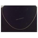 925 Sterling 20" Box link Necklace