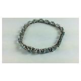 925 Sterling 7" Aquamarine Bracelet