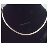 925 Sterling 23" Herringbone Necklace