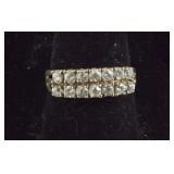 925 Sterling Double Band CZ ring SIZE 7
