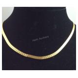 Gold over Sterling design/herringbone reversible