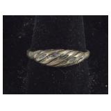 925 Sterling Twist style Band SIZE 8.5