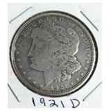 1921 D Morgan Dollar