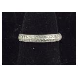 925 Sterling two Row CZ Band SIZE 6