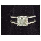 925 Sterling 1.5 Ct Princess Cut Solitaire CZ
