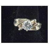 925 Sterling 1 Ct Round Solitaire Ring SIZE 8