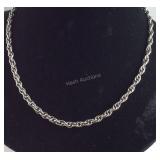 925 Sterling Heavy 20" Big rope Necklace