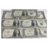 7 Silver Certificate 1957 Series Notes