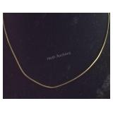 Gold Over Sterling Smooth Style Chain 19" Great